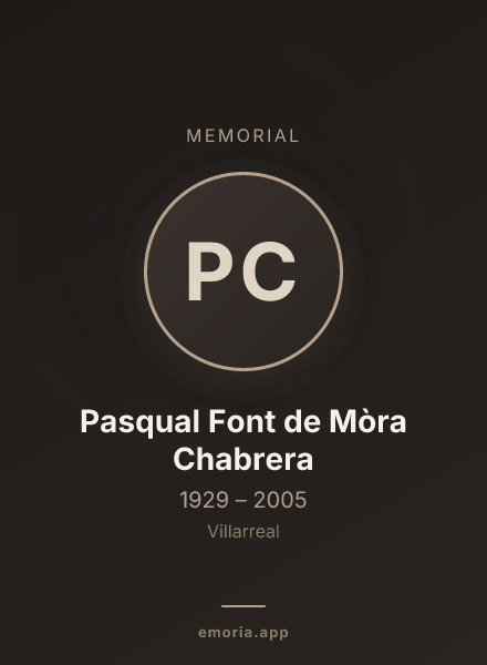 Memorial portrait of Pasqual Font de Mòra Chabrera