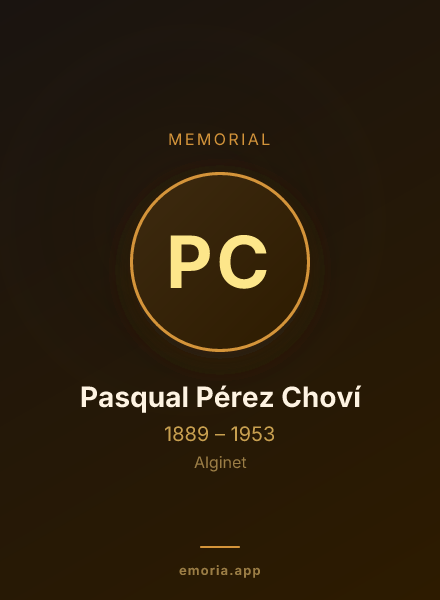 Memorial portrait of Pasqual Pérez Choví