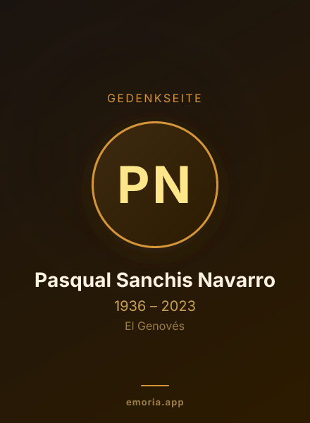 Gedenkportrait von Pasqual Sanchis Navarro