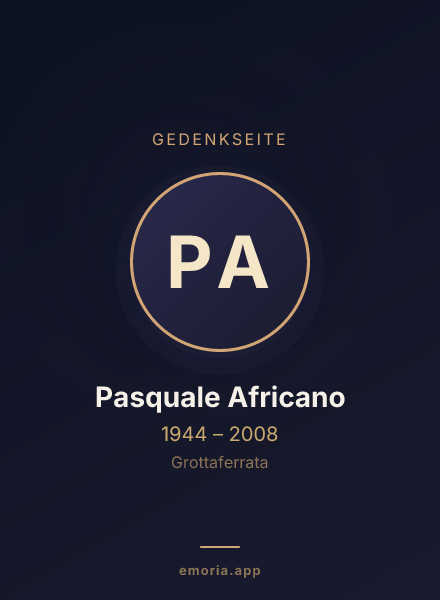 Gedenkportrait von Pasquale Africano