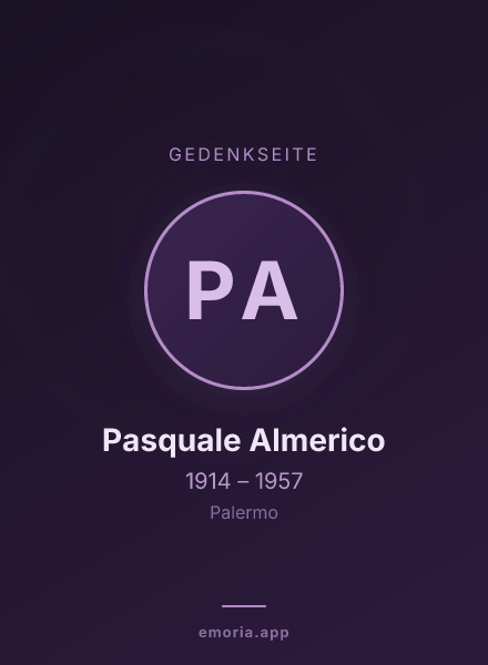 Gedenkportrait von Pasquale Almerico