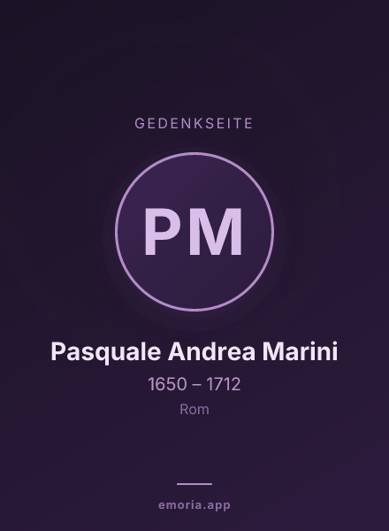 Gedenkportrait von Pasquale Andrea Marini
