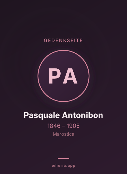 Gedenkportrait von Pasquale Antonibon