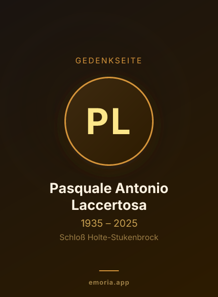 Gedenkportrait von Pasquale Antonio Laccertosa