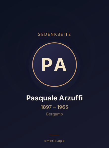 Gedenkportrait von Pasquale Arzuffi