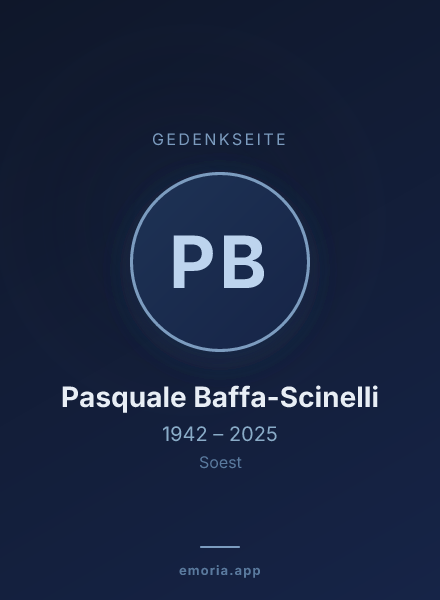 Gedenkportrait von Pasquale Baffa-Scinelli