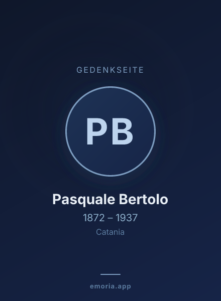 Gedenkportrait von Pasquale Bertolo