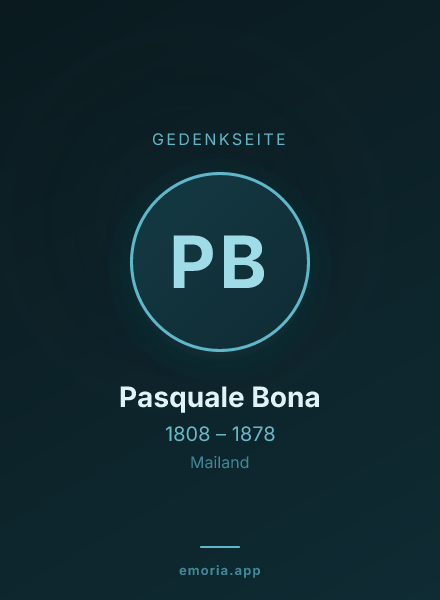 Gedenkportrait von Pasquale Bona