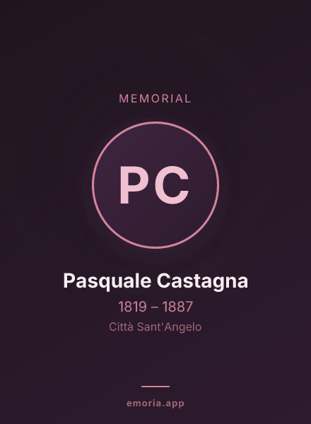 Memorial portrait of Pasquale Castagna