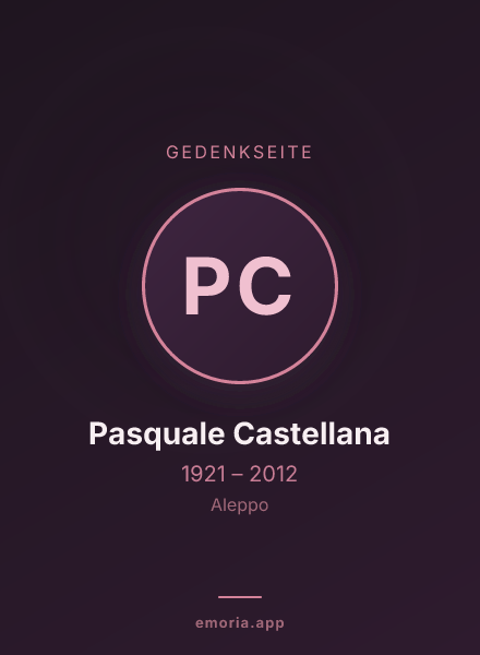 Gedenkportrait von Pasquale Castellana