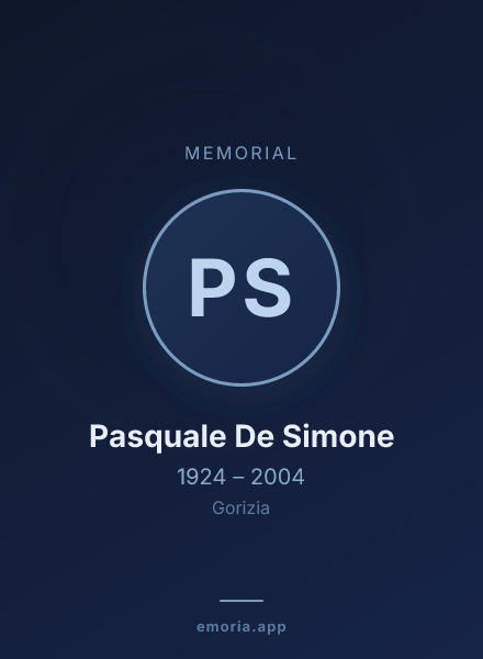 Memorial portrait of Pasquale De Simone