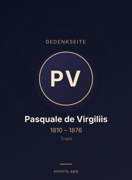 Gedenkportrait von Pasquale de Virgiliis