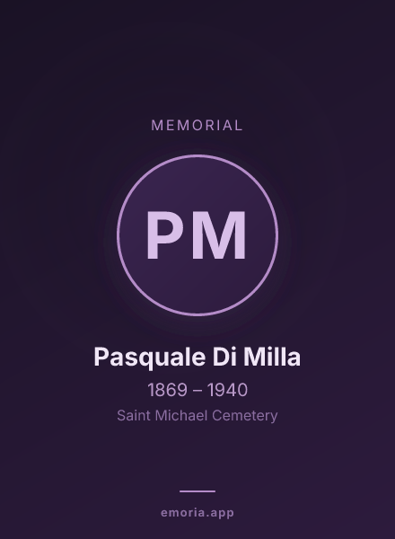 Memorial portrait of Pasquale Di Milla