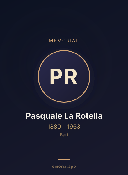 Memorial portrait of Pasquale La Rotella