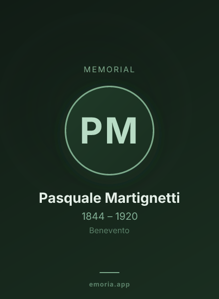 Memorial portrait of Pasquale Martignetti
