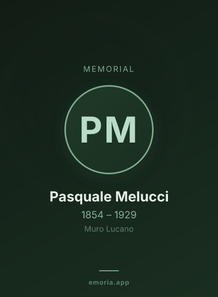 Memorial portrait of Pasquale Melucci
