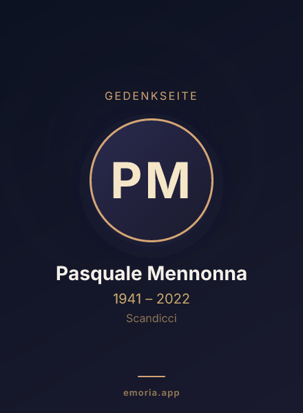 Gedenkportrait von Pasquale Mennonna