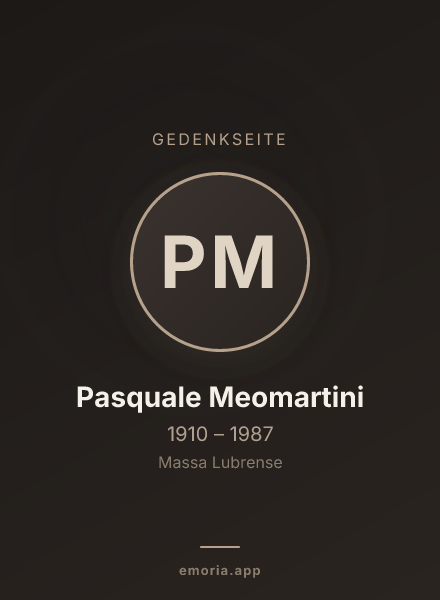 Gedenkportrait von Pasquale Meomartini