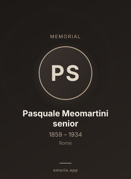 Memorial portrait of Pasquale Meomartini senior