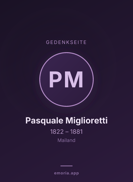 Gedenkportrait von Pasquale Miglioretti