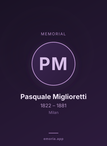 Memorial portrait of Pasquale Miglioretti