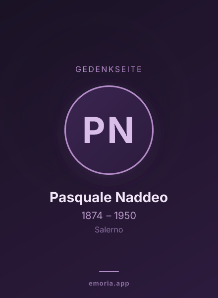 Gedenkportrait von Pasquale Naddeo