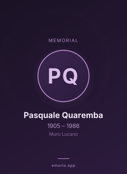 Memorial portrait of Pasquale Quaremba