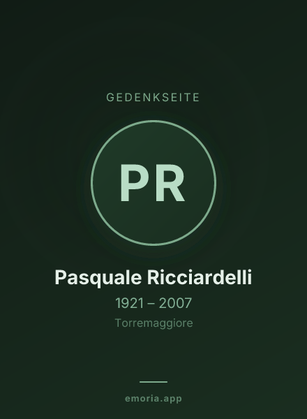 Gedenkportrait von Pasquale Ricciardelli