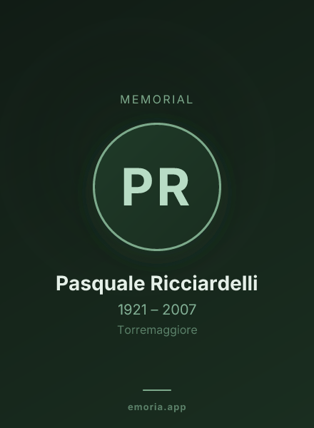 Memorial portrait of Pasquale Ricciardelli