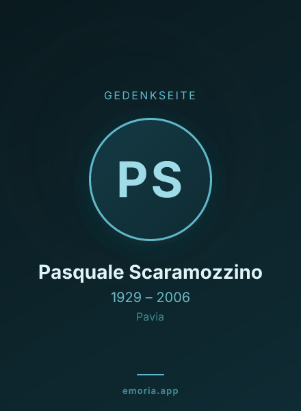 Gedenkportrait von Pasquale Scaramozzino