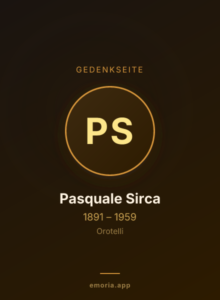 Gedenkportrait von Pasquale Sirca