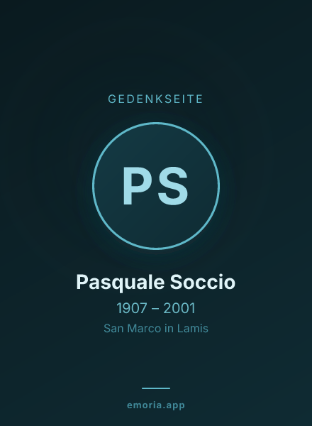 Gedenkportrait von Pasquale Soccio