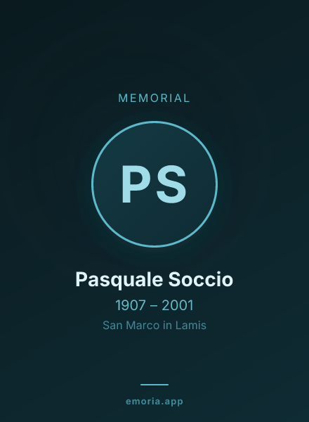 Memorial portrait of Pasquale Soccio