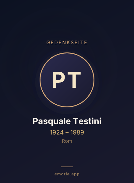 Gedenkportrait von Pasquale Testini