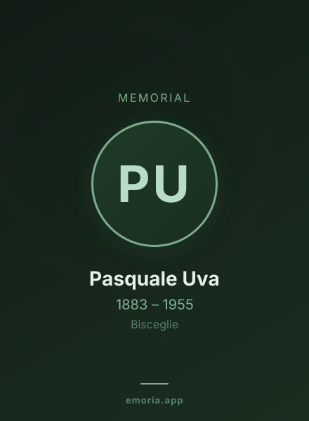 Memorial portrait of Pasquale Uva