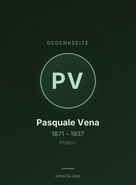 Gedenkportrait von Pasquale Vena