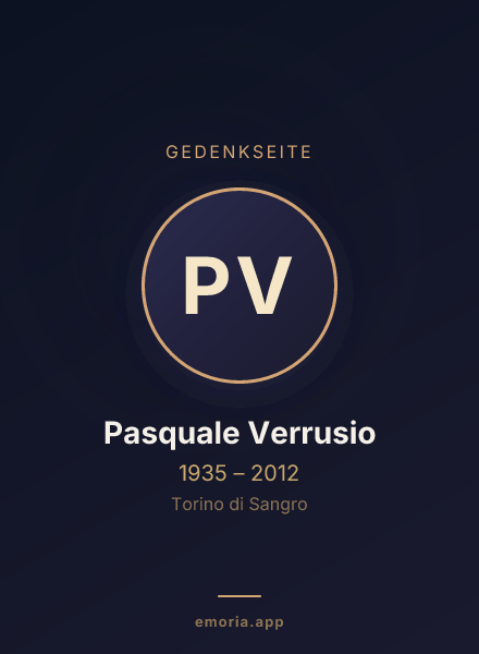 Gedenkportrait von Pasquale Verrusio