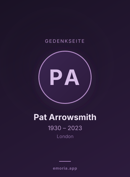 Gedenkportrait von Pat Arrowsmith