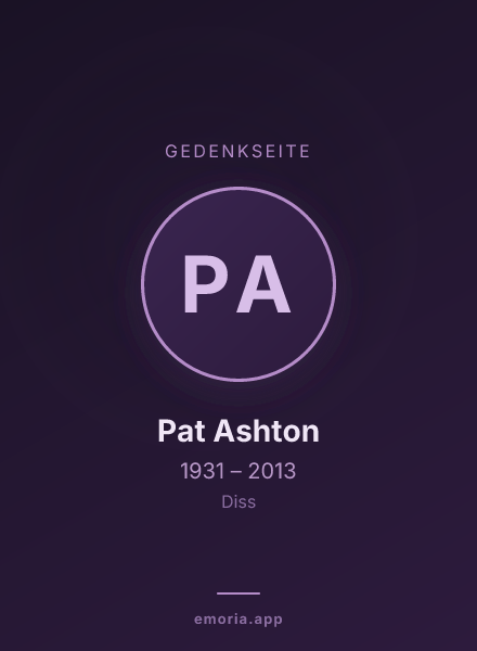 Gedenkportrait von Pat Ashton