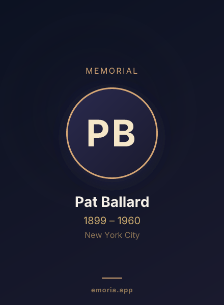 Memorial portrait of Pat Ballard