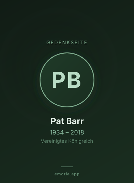 Gedenkportrait von Pat Barr