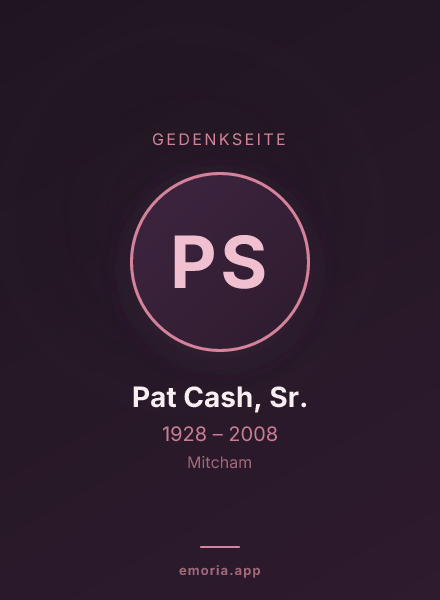 Gedenkportrait von Pat Cash, Sr.