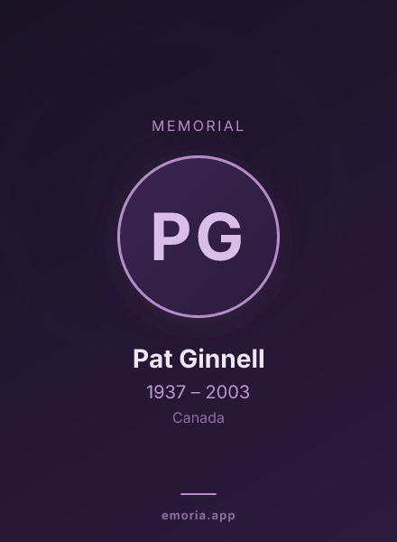 Memorial portrait of Pat Ginnell