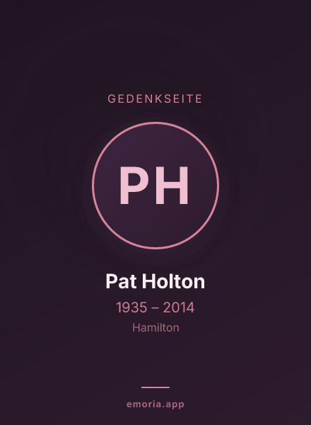 Gedenkportrait von Pat Holton