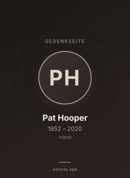Gedenkportrait von Pat Hooper