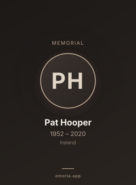 Memorial portrait of Pat Hooper