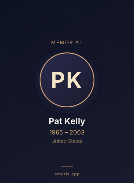 Memorial portrait of Pat Kelly