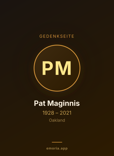 Gedenkportrait von Pat Maginnis