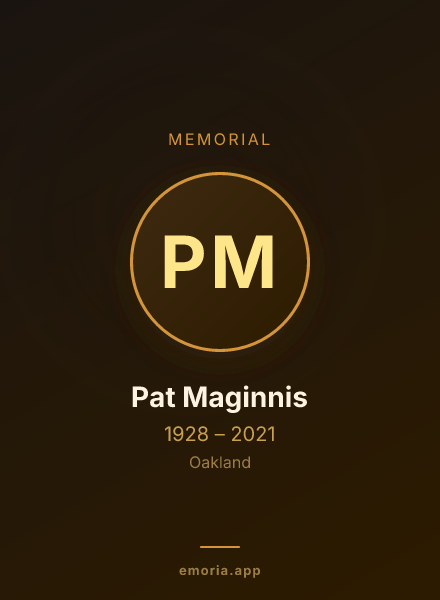 Memorial portrait of Pat Maginnis