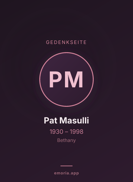 Gedenkportrait von Pat Masulli